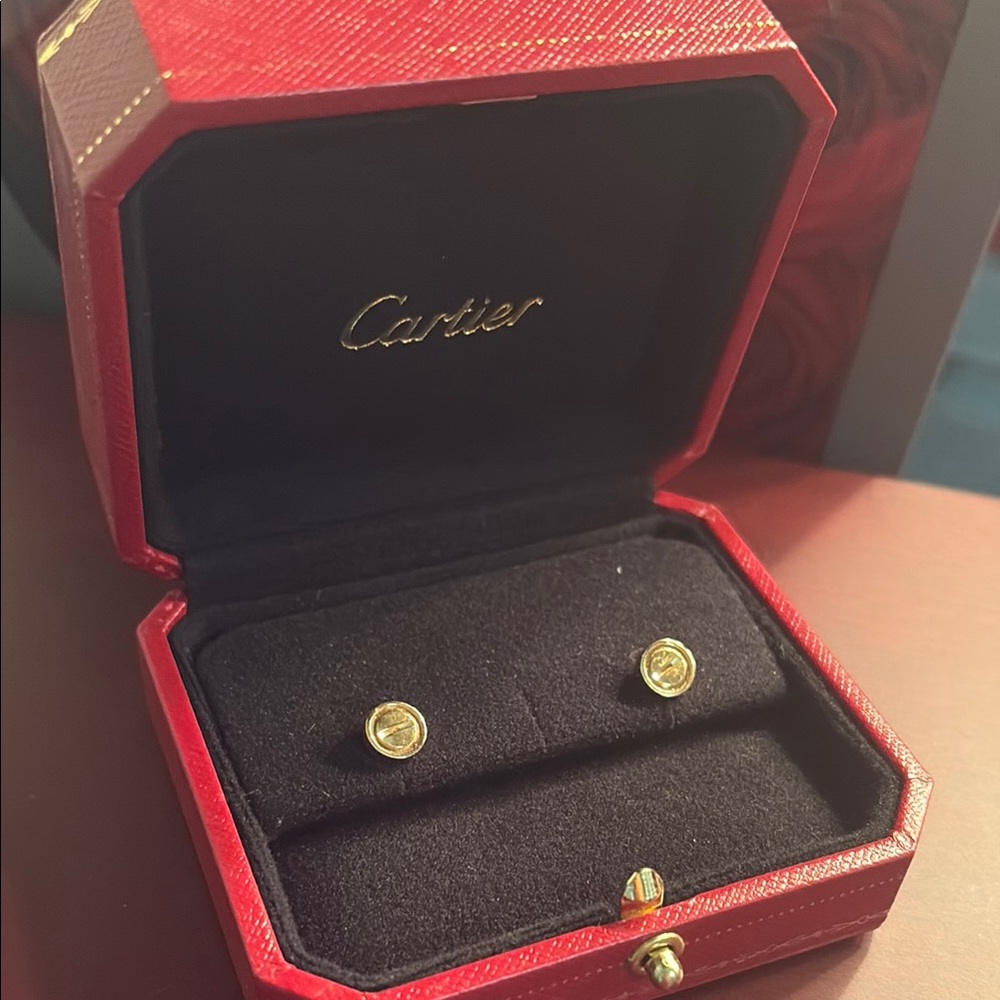 Cartier Gold Stud Earrings